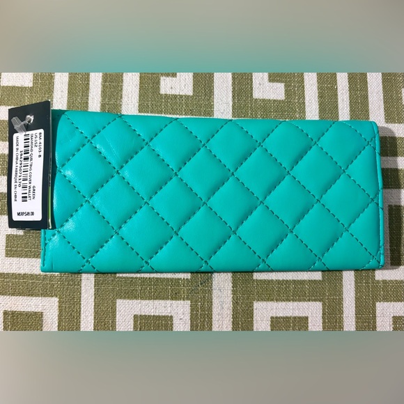 SOLD! NEW! Badgley Mischka Bombe Quilted Beaded Pearls Crossbody & Long Wallet - Picture 5 of 14